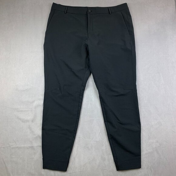 UNRL Golf Mens Halifax Pants 2XL 40-42 Black Chino Tapered Stretch 32" Inseam - Picture 1 of 14